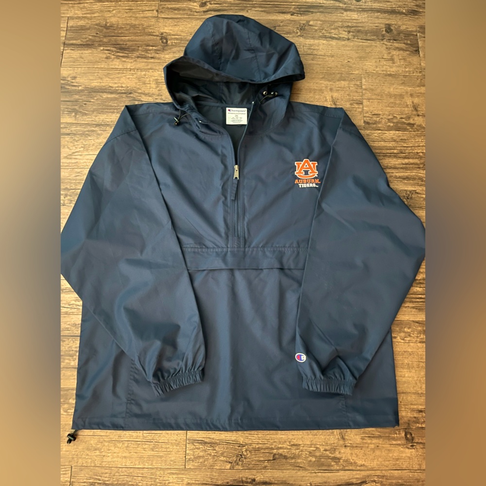 MENS CHAMPION AU AUBURN TIGERS 1/4 ZIP NAVY SIZE XXL